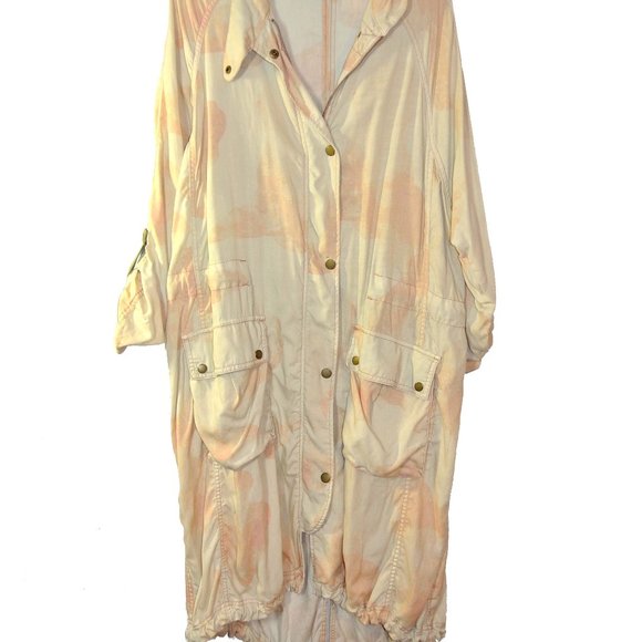 Free People 'Faded Camo' Duster Jacket XS/S to Med - Picture 4 of 11